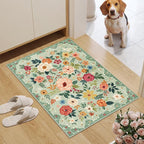 DUKINO 2x3 Rug, Floral Washable Rug - Image 3