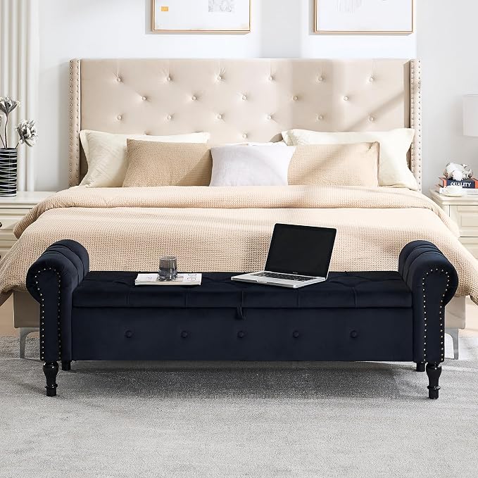 Storage Bed Bench for Bedroom, King Size Bench - Image 3