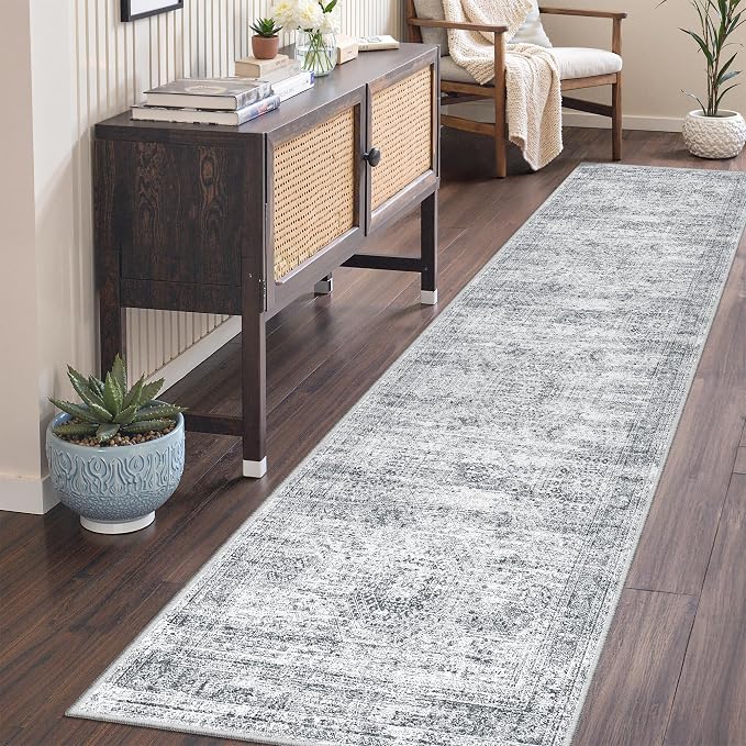 2x7 Runner Rug Non Slip, Washable Hallway Runner Rug, Nursery Room, Soft Runner by Restydon