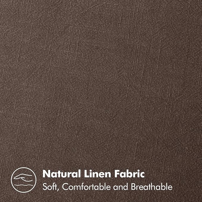 MIULEE Decorative Linen Euro Sham Pillow Covers 24x24 Reddish Brown | Boho - Image 3