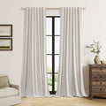 Light Beige 100% Blackout Curtains 102 Inch Length 2 Panels Set by Guken