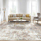 LOONGRUG 9x12 Area Rug Washable Large Neutral Modern Living Room Rugs | - Image 4