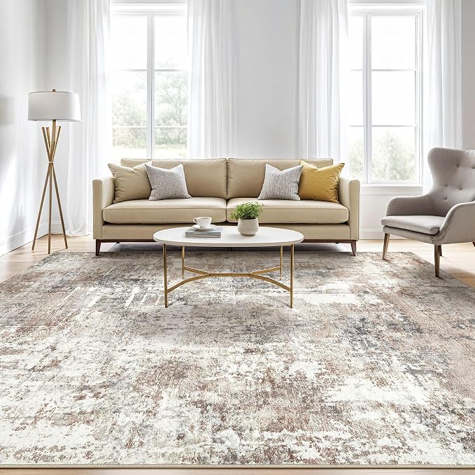 LOONGRUG 8x10 Area Rugs Washable Large Neutral Modern Living Room Rug | - Image 5