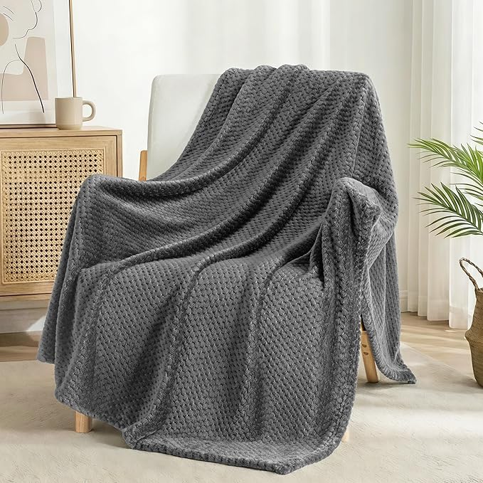 Exclusivo Mezcla Large Waffle Fleece Throw Blanket by ExclusivoMezcla
