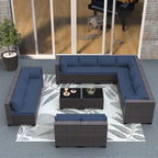 Outdoor Patio Furniture Set, 14 Pieces Outdoor Sectional Furniture Patio Sofa - Image 7