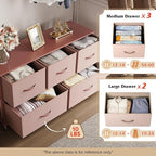 WLIVE Dresser for Bedroom with 5 Drawers, Wide Chest of Drawers, Fabric Dresser - Image 4