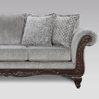 Hernen Carved Wood Frame Sofa - Image 4