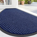 OLANLY Half Circle Front Door Mat 47x23, Waterproof Heavy-Duty Doormat | Blue by OLANLY