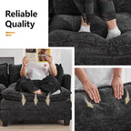147'' Modualr Sectional Cloud Deep Seat Couch, Oversized Chenille U Shaped - Image 5