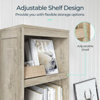 LINSY HOME 5-Shelf Bookcase, Narrow Bookshelves Floor Standing Storage Shelves - Image 5