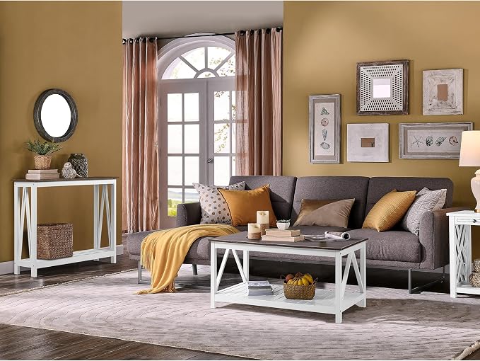 ChooChoo Farmhouse Console Table, Rustic Vintage Narrow Sofa Table - Image 4