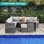 Wumiokio Patio Furniture Set, 7 Pieces Outdoor Patio Furniture - Image 4