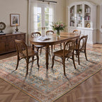 5x7 Area Rugs - Washable Vintage Retro Living Room Rug, Soft Ultra Thin Non - Image 4