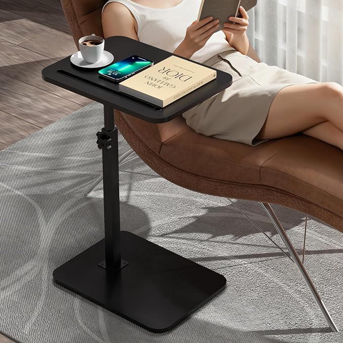 Black Side Tray Table for Couch - Image 4