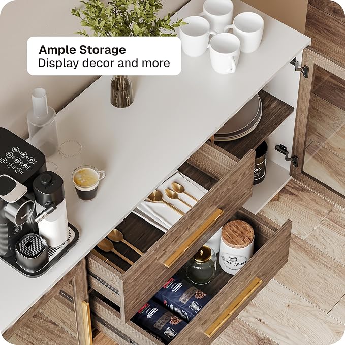 BELLEZE 60‘’ Sideboard Buffet, Console Table - Image 5