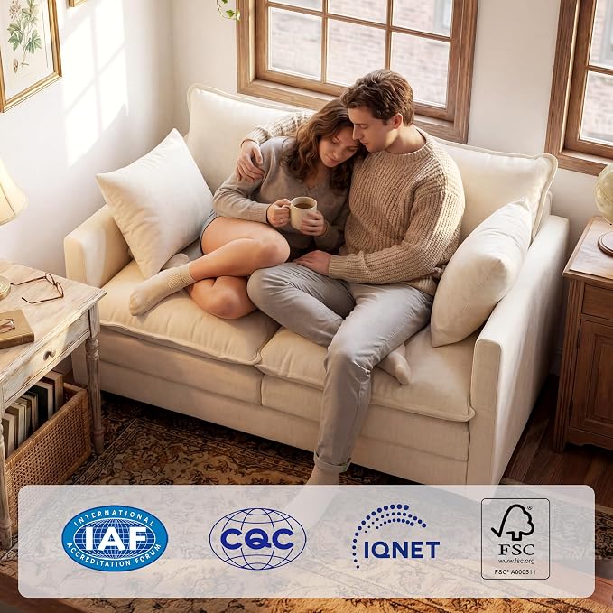 Loveseat Sofa with Cloud 3-Layer Cushion & 27" Deep Seat, Modern Small Couch - Image 4