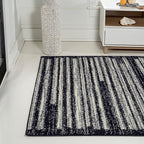 JONATHAN Y Khalil Modern Berber Stripe Black/Cream Indoor Area Rug, Contemporary - Image 3