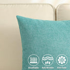 Stellhome Burlap Large Throw Pillow Covers Textured Farmhouse Linen Pillowcase - Image 2