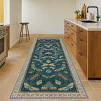 Washable Runner Rug for Hallway 2'6"x12', Foldable Insect Print Décor - Image 3