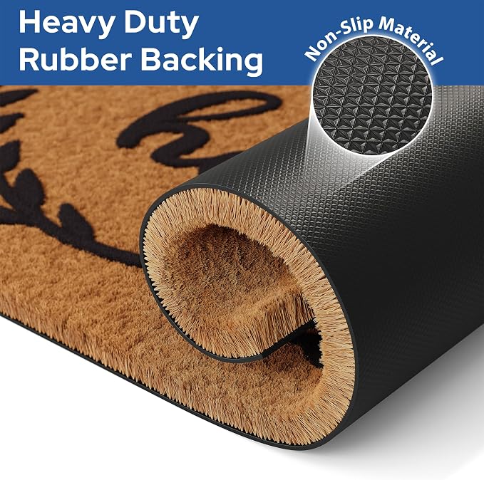 Barnyard Designs Natural Coco Coir Non-Slip Doormat | Heavy-Duty Welcome Mat - Image 8