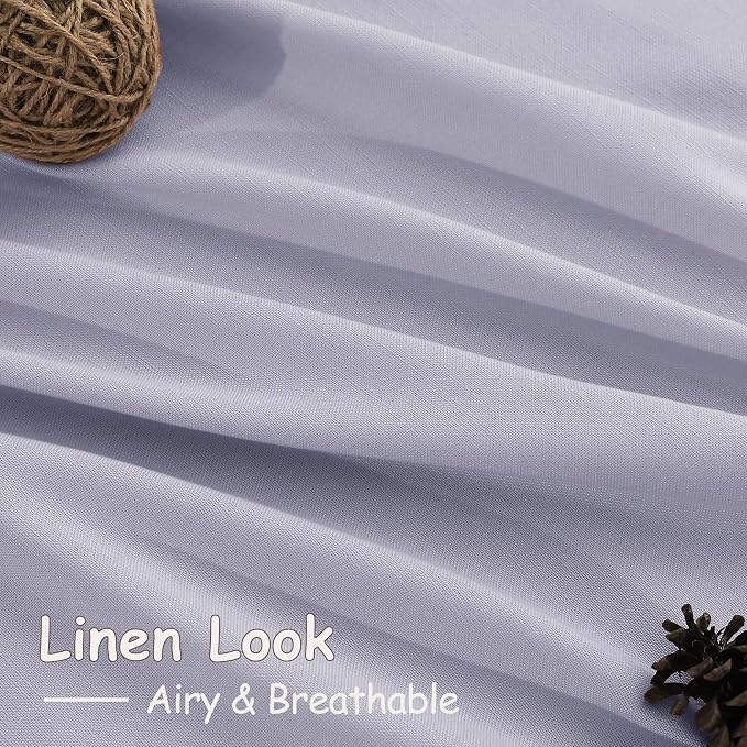 Lavender Purple Linen Curtains 90 Inches Long - Image 4
