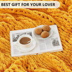 L'AGRATY Chunky Knit Throw Blanket - Image 7