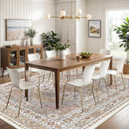 Washable Rugs 8x10 Area Rugs for Living Room, Vintage Floral Bedroom Rugs - Image 3
