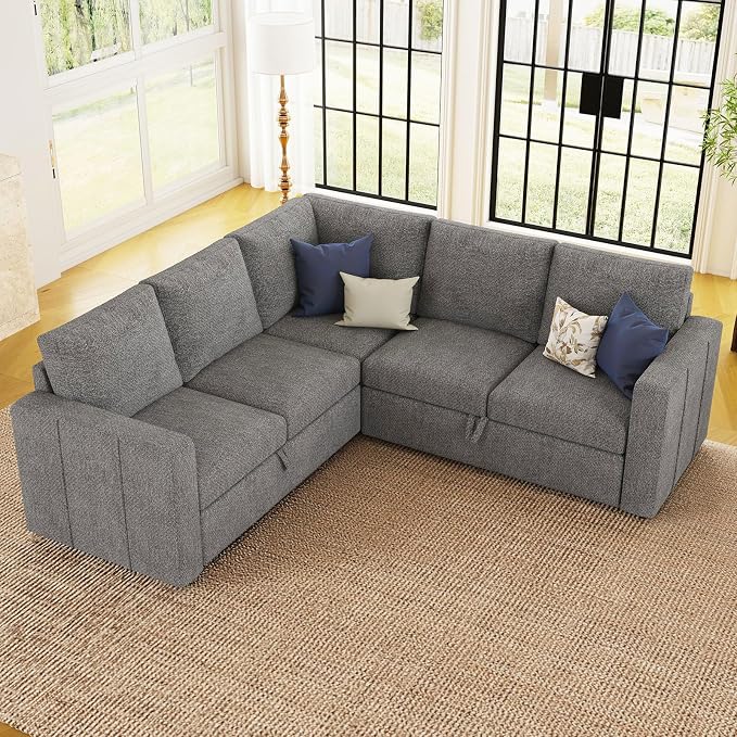 Belffin Modular Sectional Sleeper Sofa - Image 4