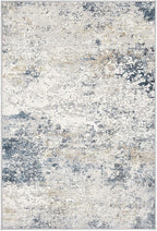 DMOYEST 2x3 Entryway Area Rug Washable Abstract Beige Blue Small Carpet | - Image 9