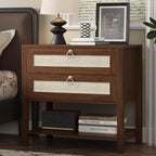 Xixini Nightstand Set of 2, Rattan Boho Bedside Table - Image 8