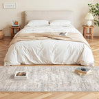 2x5 Rug Runners for Hallways Non Slip, Kitchen Rugs, Taupe | Washable Rugs for - Image 4