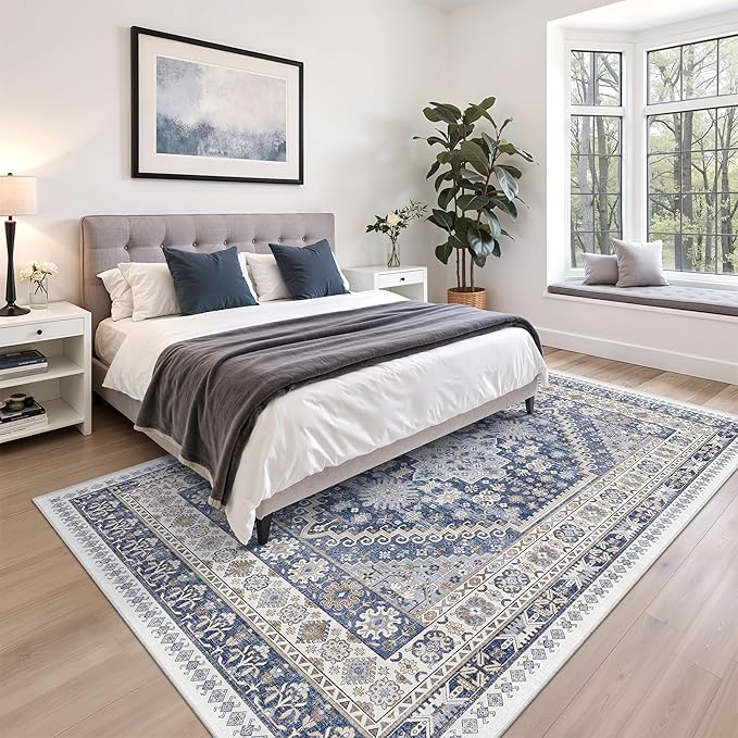 7x9 Area Rugs for Living Room, Large Washable Rug, Dining Room, Low Pile - Image 9