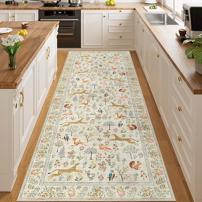 DUKINO 3x8 Runner Rug, Animal Washable Runner Rug - Image 6