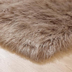 Goolela Fluffy Faux Fur Rug for Bedroom 4x6 Light Brown Beige Sheepskin Fuzzy - Image 8