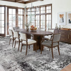 Washable Area Rug 9x12 Living Room – Neutral Modern Abstract Large Carpet - Image 5