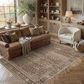 Schweek 6x9 Brown Washable Area Rugs Non Slip Vintage Rug by Schweek