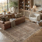 Schweek 6x9 Brown Washable Area Rugs Non Slip Vintage Rug by Schweek