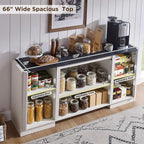 66" Large Sideboard Buffet Cabinet - Image 4