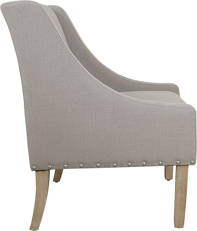 Homepop Home Decor | Upholstered Classic Swoop Arm Accent Chair | Accent Chairs - Image 6