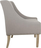 Homepop Home Decor | Upholstered Classic Swoop Arm Accent Chair | Accent Chairs - Image 6