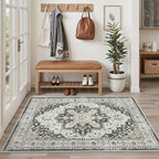 Madane Area Rug 3x5, Washable Vintage Entry Rugs - Image 2