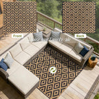 SAND MINE Reversible Mats, Plastic Straw Rug, Modern Area Rug, Large Floor Mat - Image 3