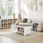 YOSHOOT 39.4" Farmhouse Coffee Table - Image 7