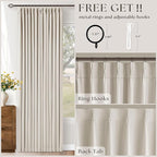 Natural Pinch Pleat Extra Long 120 Inch Blackout Curtains - Image 5