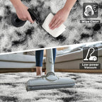 5x7 Black and White Fluffy Soft Area Rug Non-Slip - Image 5