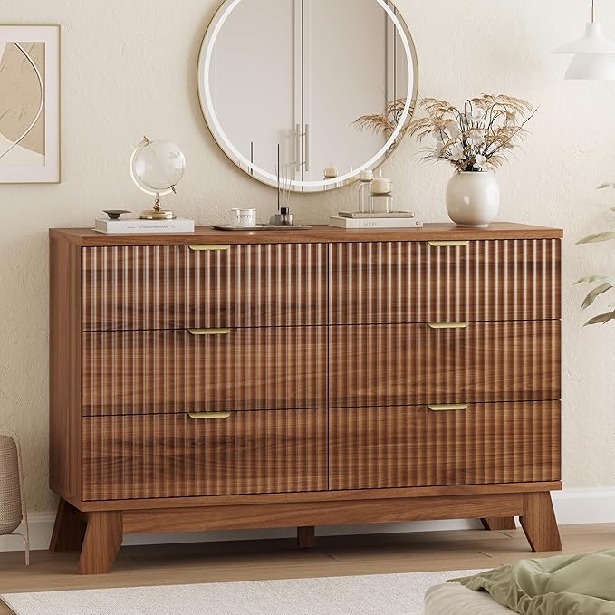 Xixini Fluted Dresser for Bedroom by Xixini