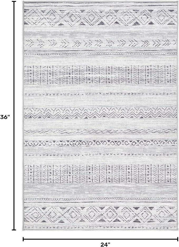 cotiled Washable 2x3 Entryway Rugs: Boho Moroccan Soft Small Rug | Solve Modern - Image 2