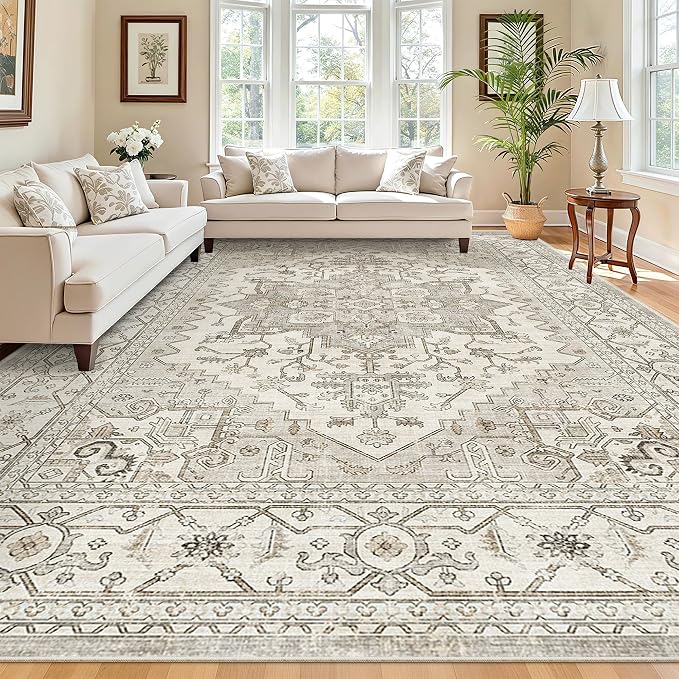Madane 8x10 Area Rugs for Living Room, Non-Slip Washable Rug, Soft Low Pile - Image 2
