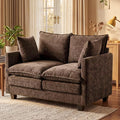 Loveseat Sofa with Cloud 3-Layer Cushion & 27" Deep Seat, Modern Love Seat by KeepYoungJoyFitYourFlow