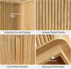 win2win 67" TV Stand for 80 Inch TV, Modern Fluted Entertainment Center - Image 4